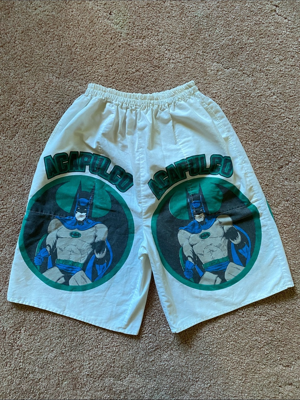 RARE Vintage Batman Double Sided Shorts
